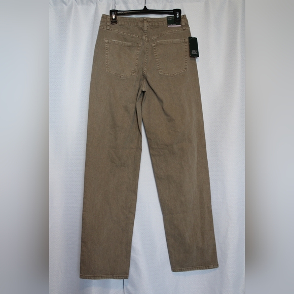 Women’s High Rise Distressed Straight Leg Jeans - Light Brown Size 00 & 4 - Picture 3 of 12